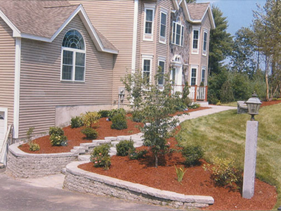 NH MA Front and Backyard Landscaping Mulch