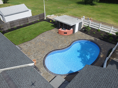 NH MA Paver Pool Patio & Landscaping